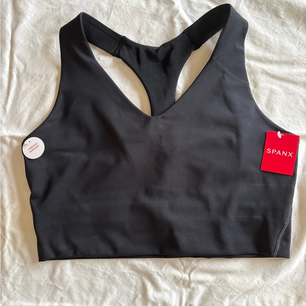SPANX Charcoal Racerback Sports Bra